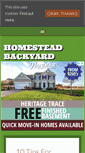 Mobile Screenshot of homesteadbackyard.com
